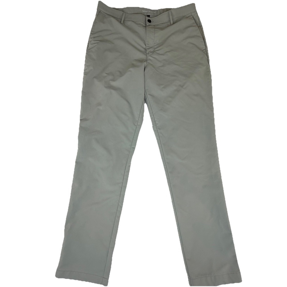 Banana Republic Men"s Performance Pants 38x34 Beige Tech Golf Flat Front Chino